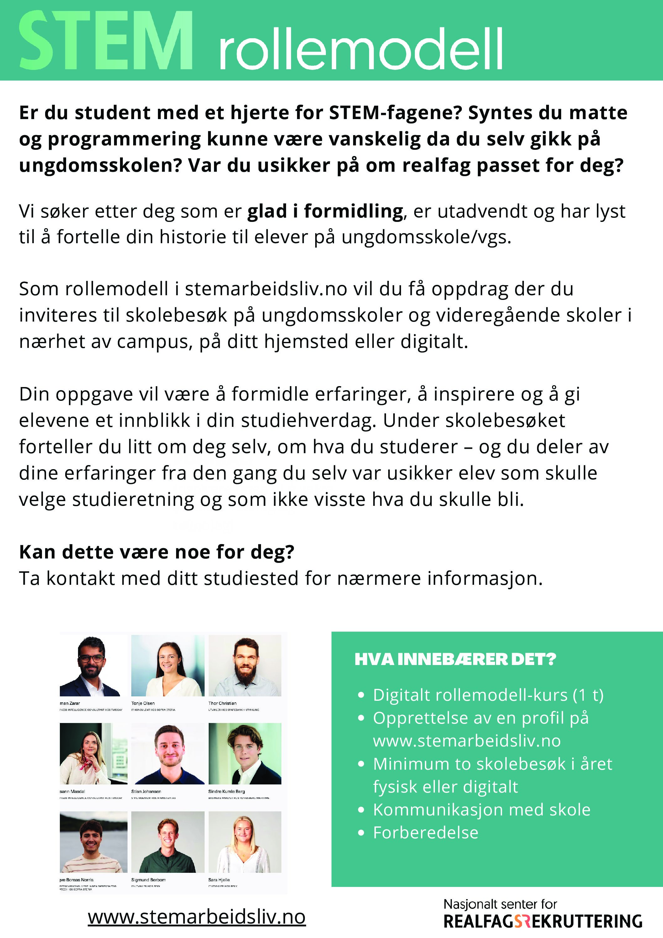 Flyer_studenter -STEM rollemodell